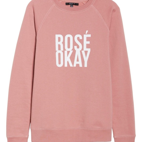 Brunette the Label Rosé Okay Crewneck Sweatshirt - Picture 3 of 7